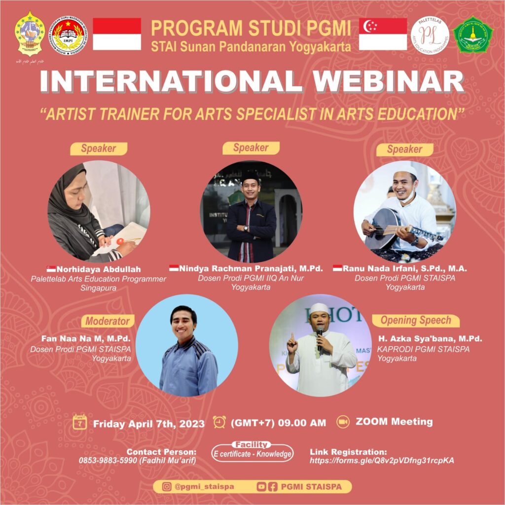 WhatsApp Image 2024 06 05 at 17.58.05 1 - Internasional Webinar “Artist Trainer for Arts Specialist in Arts Education”, Dosen PGMI menjadi Salah Satu Narasumbernya