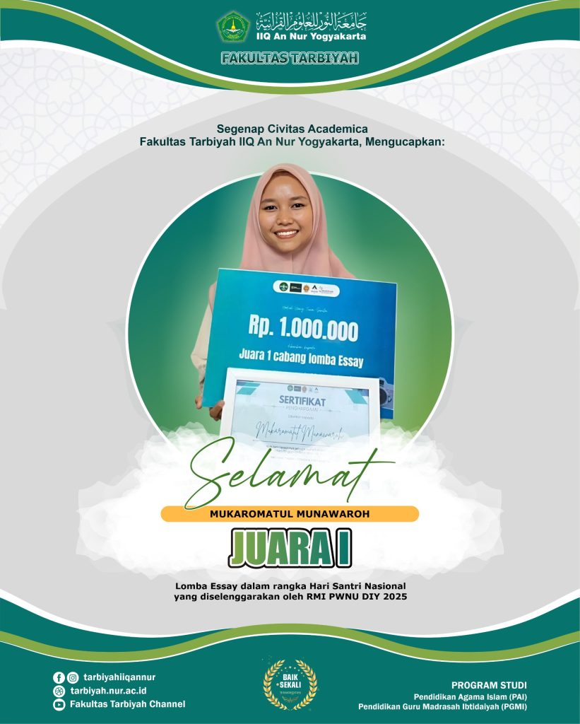 WhatsApp Image 2025 11 01 at 10.50.17 1 - Tarbiyah Berprestasi! Mahasiswa Raih Juara 1 Lomba Essay dalam Peringatan Hari Santri Nasional 2025