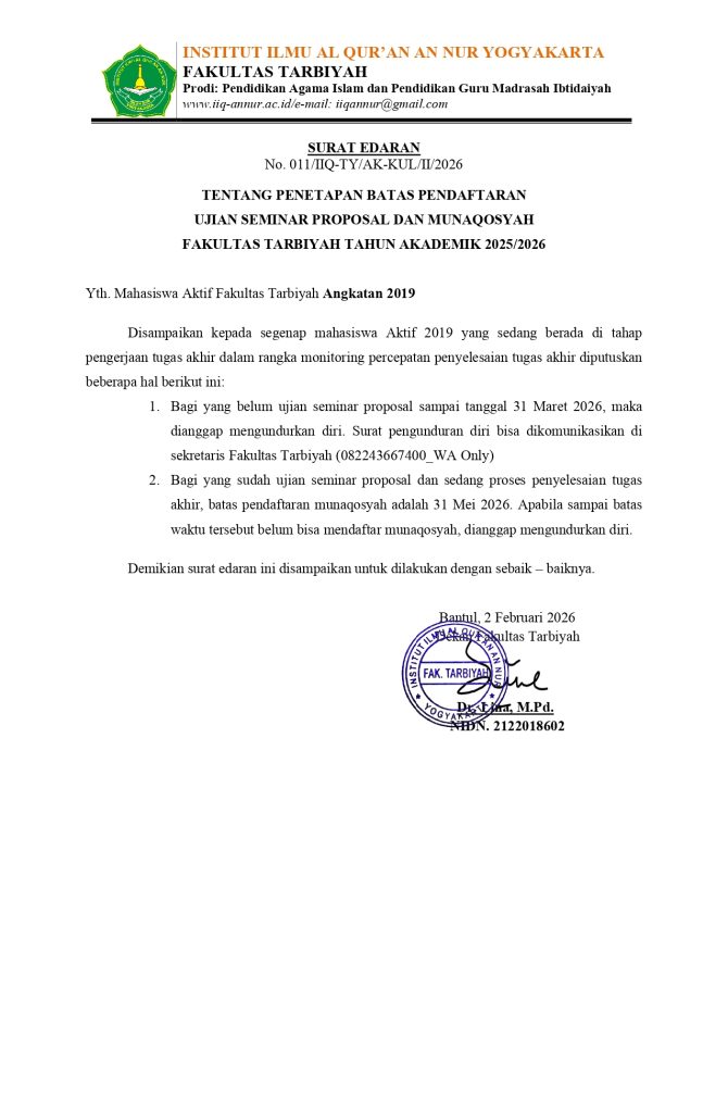 11 Deadline Pendaftaran Munaqosyah 2026 Angkatan 2019 page 0001 - Deadline Ujian Seminar Proposal dan Munaqosyah Wisuda Periode September 2026